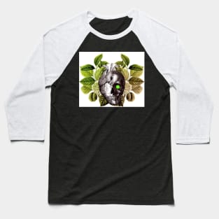 Heart Skull Greenery Baseball T-Shirt